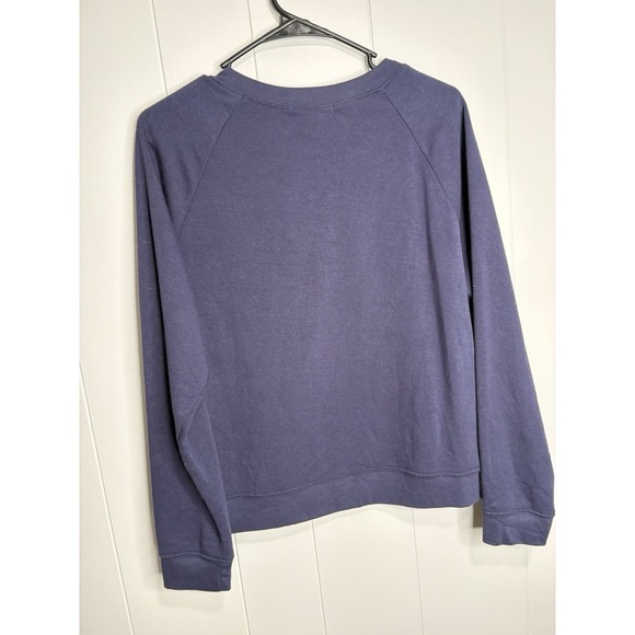 Women's Size m Grayson Threads Pullover Sweatshirt HAPPY Graphic Blue Comfy Soft - Picture 3 of 3